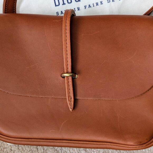 Bleu de Chauffe Pastiche cross body cognac leather bag - Picture 2 of 4